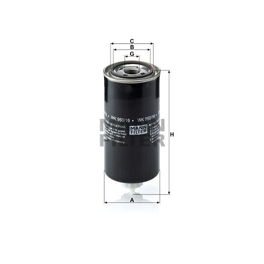 WK 950/16 x Fuel filter