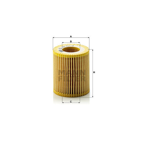 HU 711/4 x Oil filter
