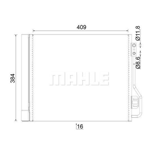 AC 488 000S Condenser, air conditioning