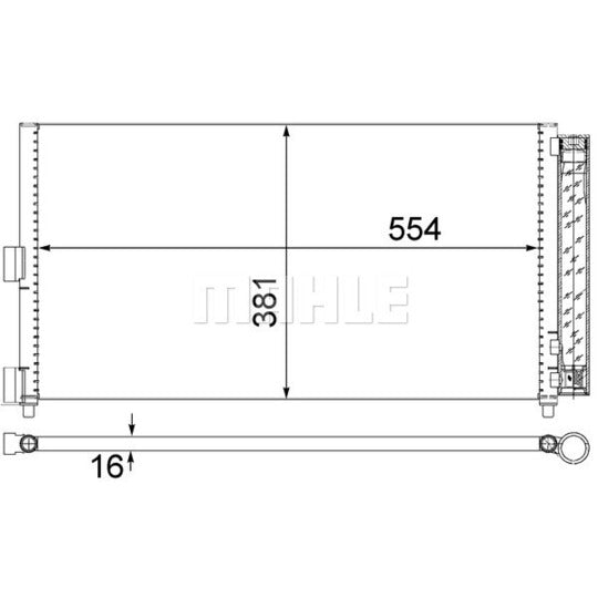 AC 372 000S Condenser, air conditioning