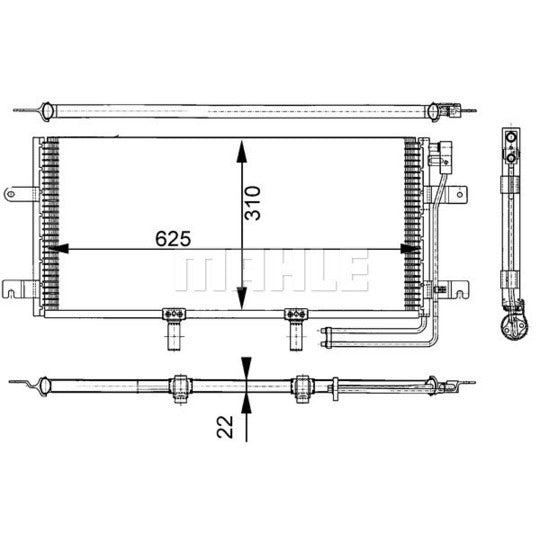 AC 332 000S Condenser, air conditioning