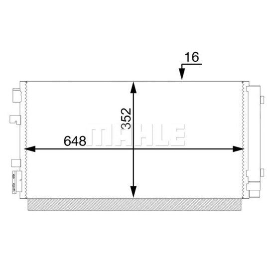 AC 44 000S Condenser, air conditioning
