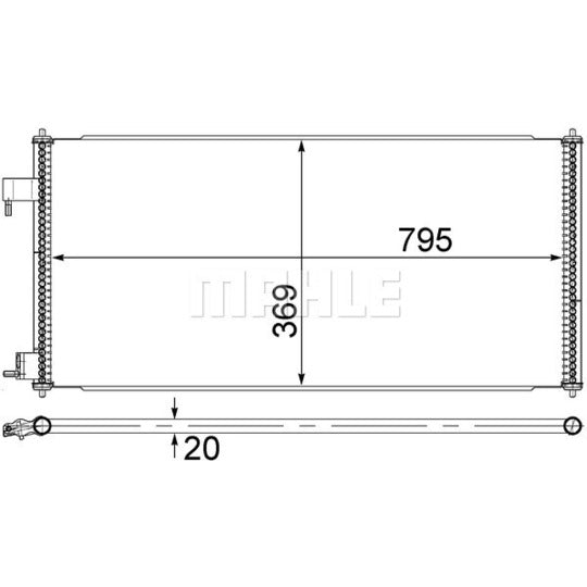 AC 689 000S Condenser, air conditioning