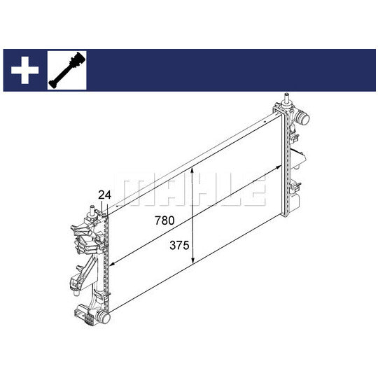 CR 881 000S Radiator, engine cooling