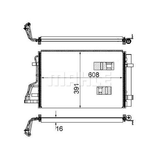 AC 697 000S Condenser, air conditioning