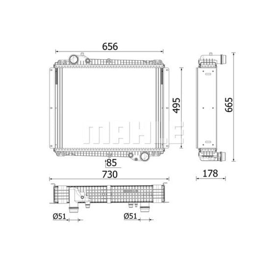 CR 2669 000P Radiator, engine cooling