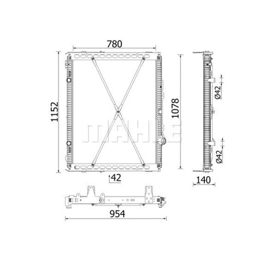 CR 2639 000P Radiator, engine cooling
