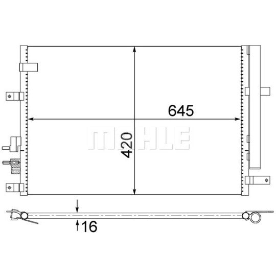 AC 693 000S Condenser, air conditioning