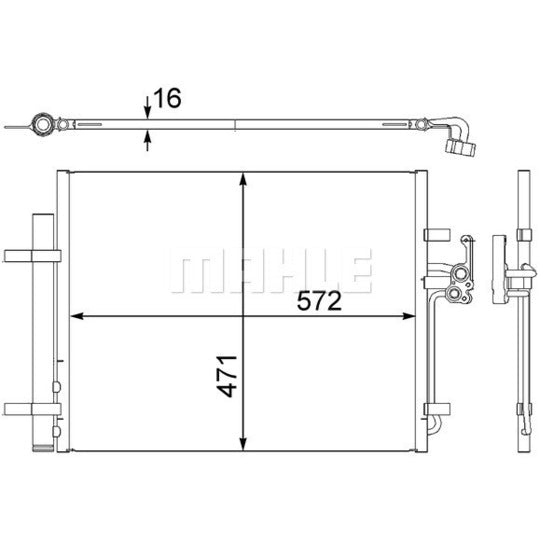 AC 441 000S Condenser, air conditioning