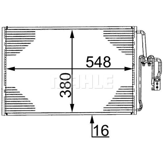 AC 335 000S Condenser, air conditioning