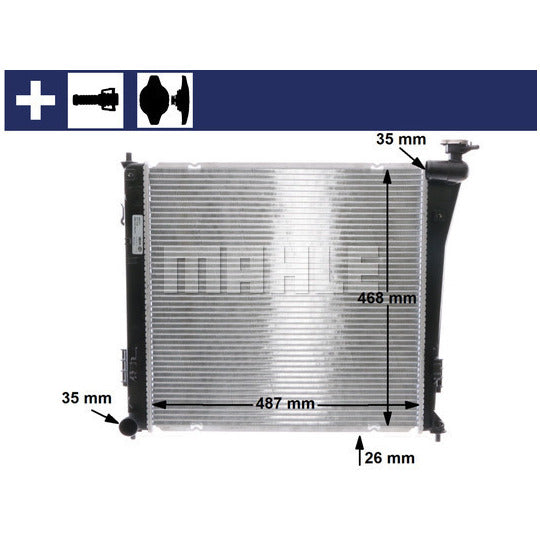 CR 848 000S Radiator, engine cooling