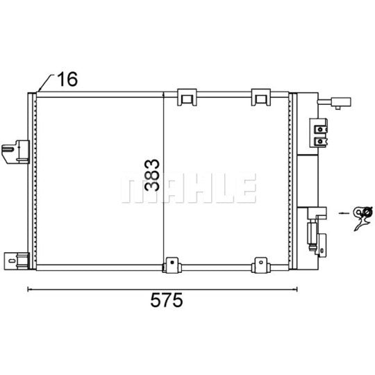 AC 339 000S Condenser, air conditioning