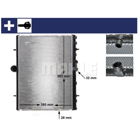 CR 889 000S Radiator, engine cooling
