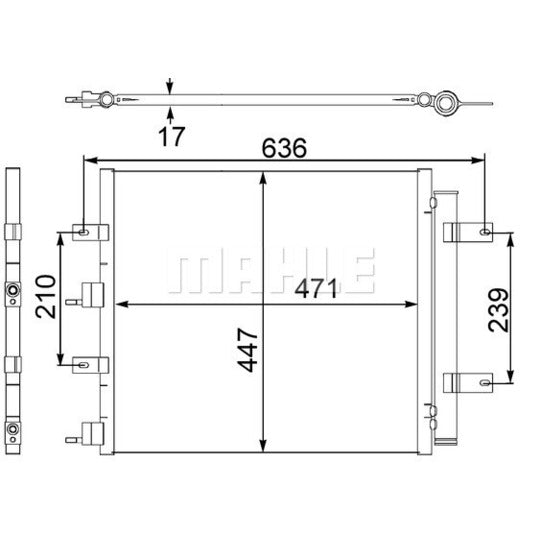 AC 481 000S Condenser, air conditioning