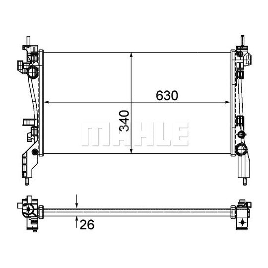 CR 1122 000P Radiator, engine cooling