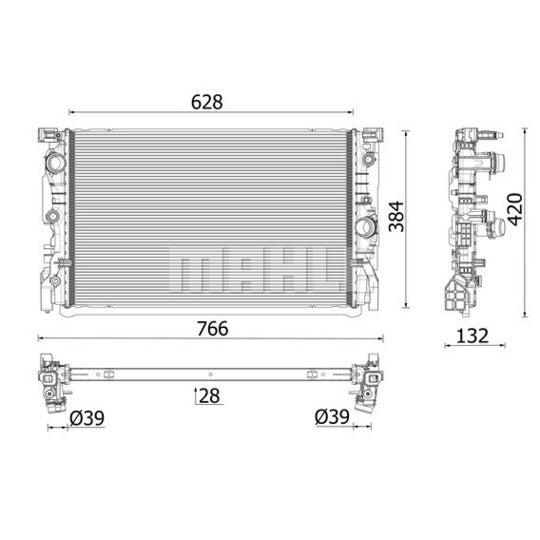 CR 2635 000P Radiator, engine cooling