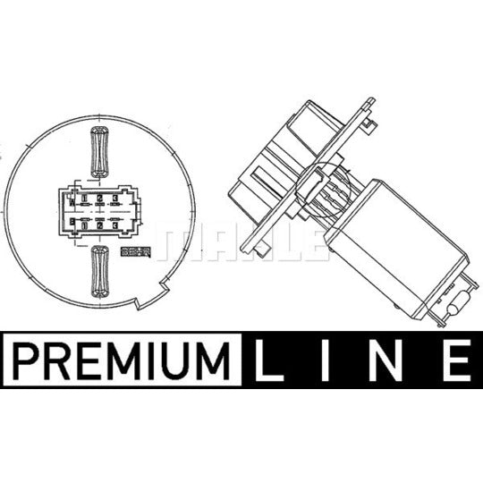 ABR 57 000P Resistor, interior blower