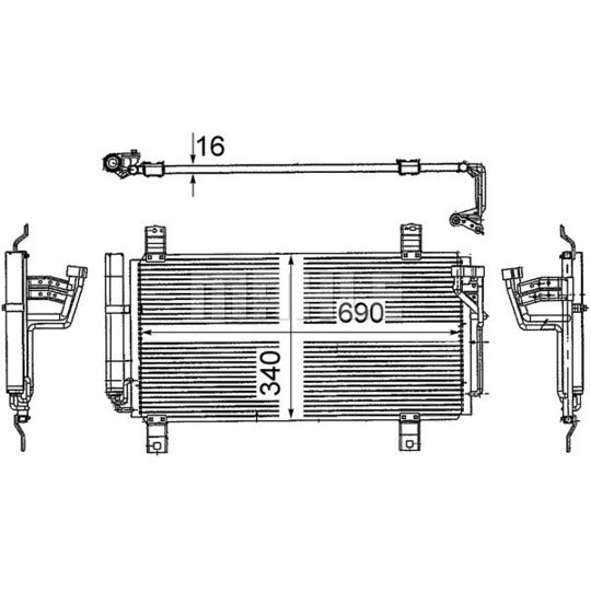 AC 714 000S Condenser, air conditioning