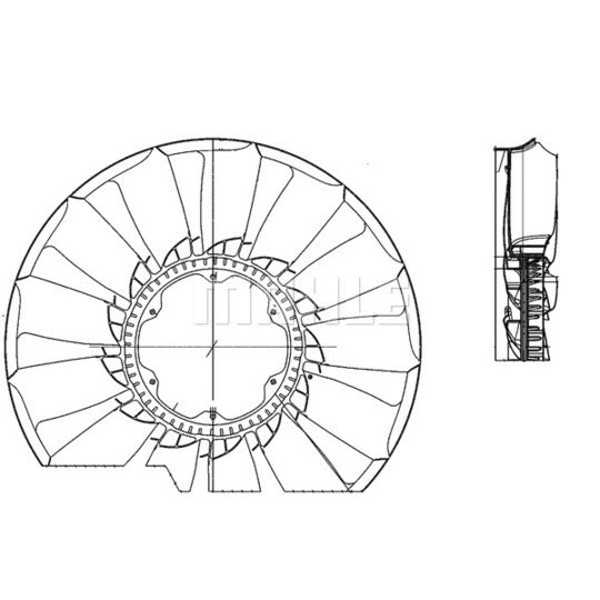 CFW 55 000P Fan Wheel, engine cooling