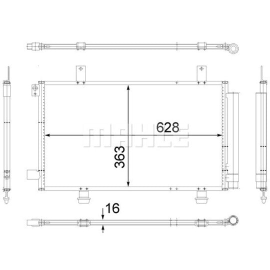 AC 556 000S Condenser, air conditioning