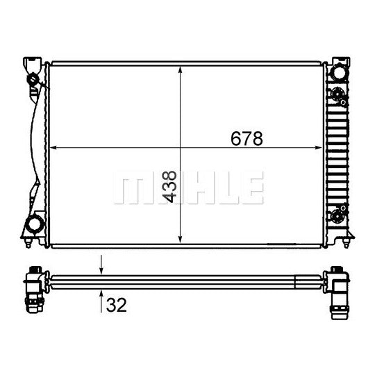 CR 842 000S Radiator, engine cooling