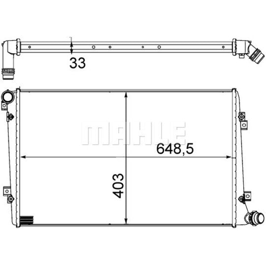 CR 1203 000S Radiator, engine cooling