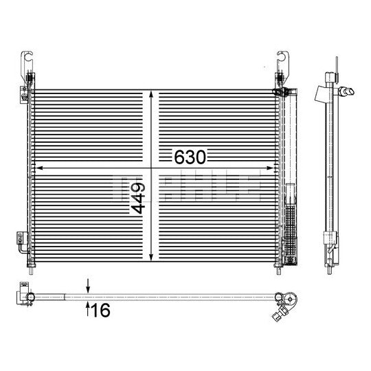 AC 588 000P Condenser, air conditioning