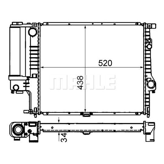 CR 244 001S Radiator, engine cooling