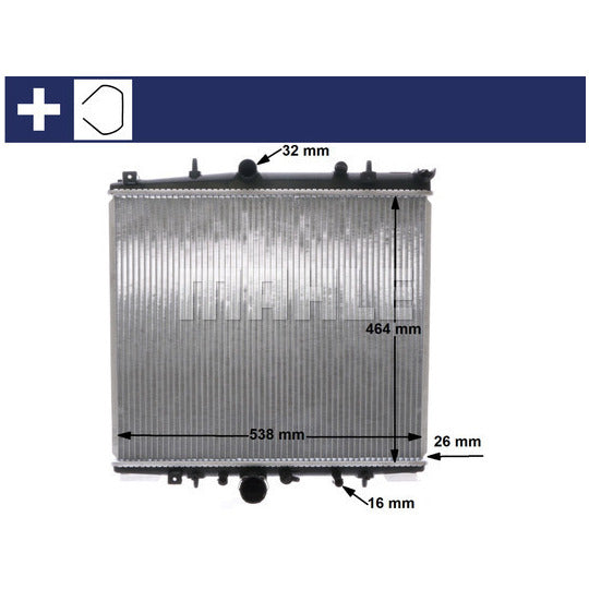 CR 1435 000S Radiator, engine cooling