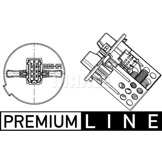 ABR 93 000P Resistor, interior blower