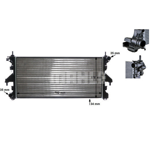 CR 886 000S Radiator, engine cooling
