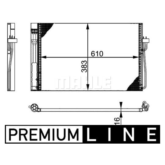 AC 345 000P Condenser, air conditioning