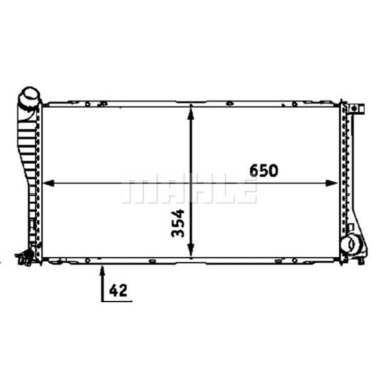 CR 288 000S Radiator, engine cooling