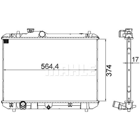 CR 1194 000S Radiator, engine cooling