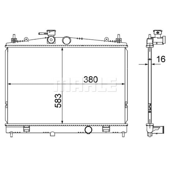 CR 856 000S Radiator, engine cooling