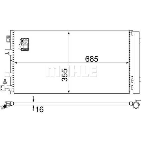 AC 630 000S Condenser, air conditioning