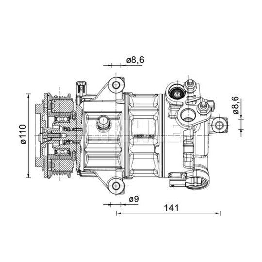 ACP 1491 000P Compressor, air conditioning