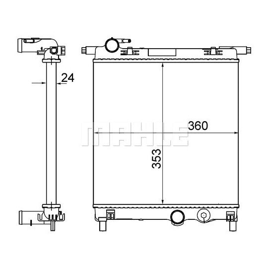 CR 831 001S Radiator, engine cooling