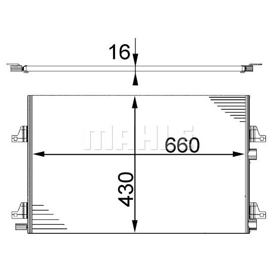 AC 355 000S Condenser, air conditioning