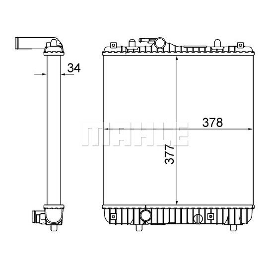 CR 837 001S Radiator, engine cooling