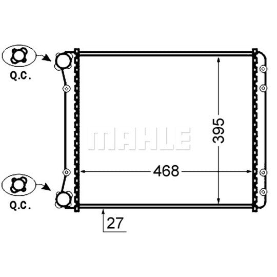 CR 1418 000S Radiator, engine cooling