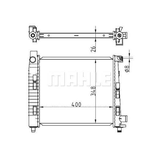 CR 325 000S Radiator, engine cooling