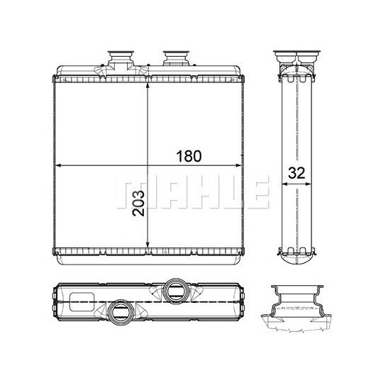 AH 183 000P Heat Exchanger, interior heating