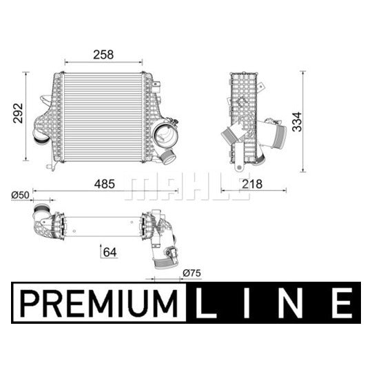 CI 640 000P Intercooler, charger