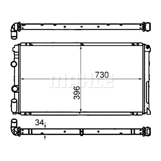 CR 204 000S Radiator, engine cooling