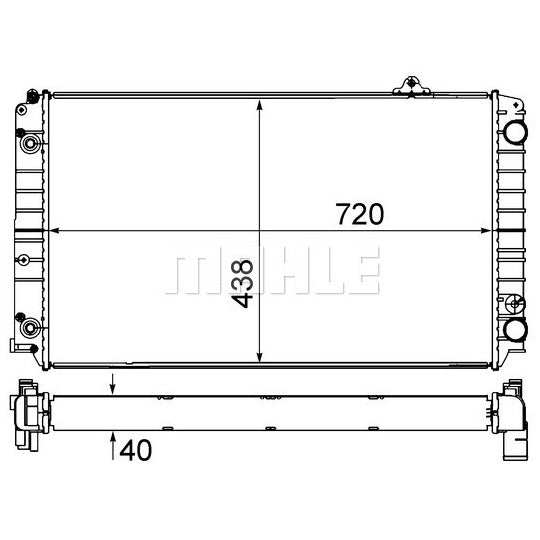 CR 853 000S Radiator, engine cooling