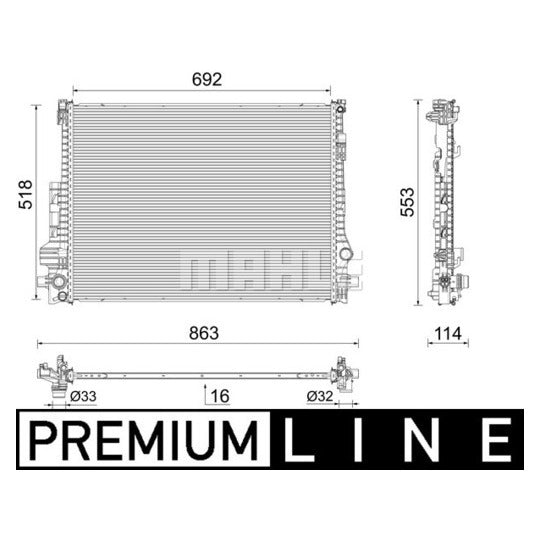CR 2605 000P Radiator, engine cooling