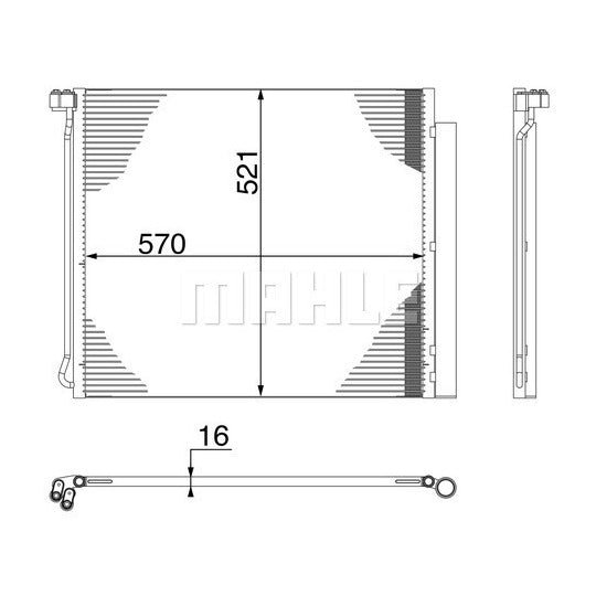 AC 269 000S Condenser, air conditioning