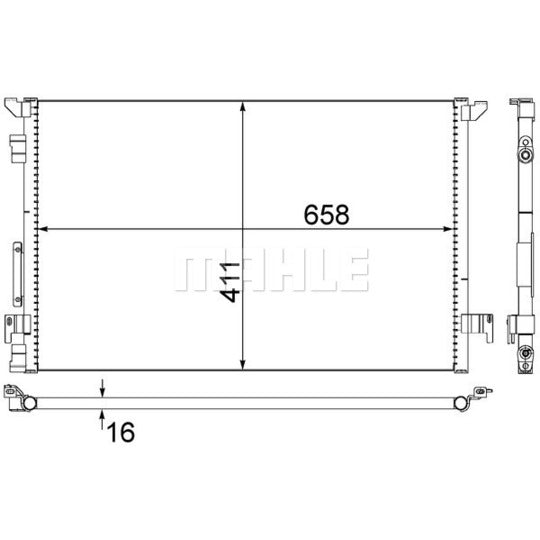 AC 294 000S Condenser, air conditioning
