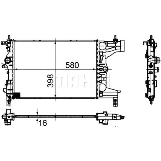 CR 945 000S Radiator, engine cooling